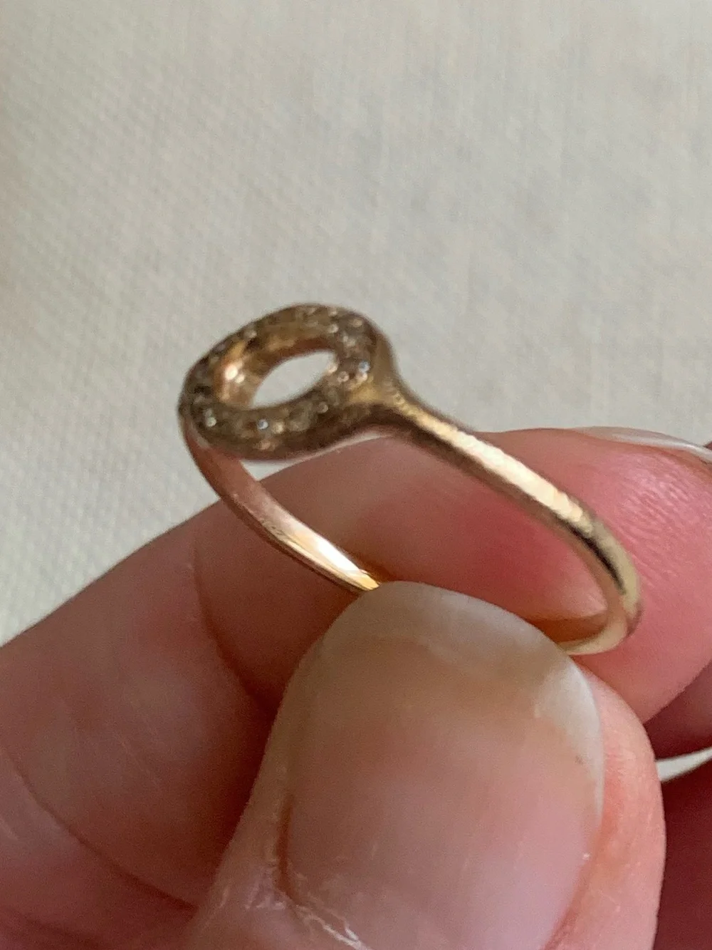 Ariko oval ring 14k yellow gold with brown diamonds. Like new. size 6.5